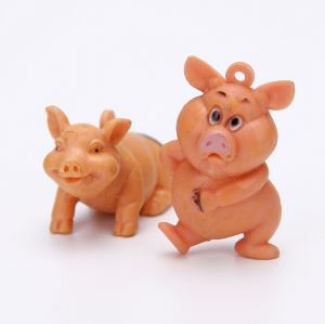 Venta caliente juguete cápsula del plástico PVC Cute dibujos animados Mini cerdo