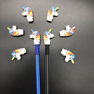 Plástico Caucho Unicornio Forma Lápiz Topper